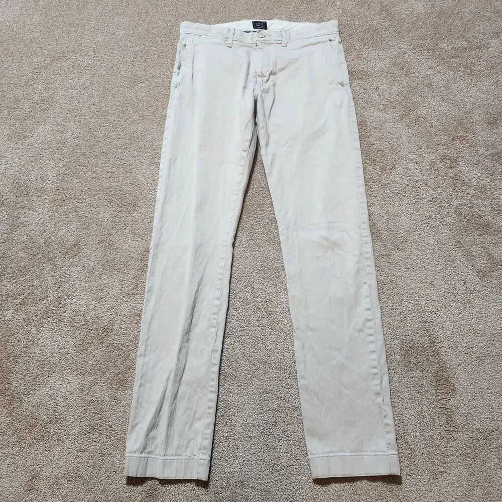J. Crew Pants Men 29X32 (30X31) Tan 484 Slim Chino